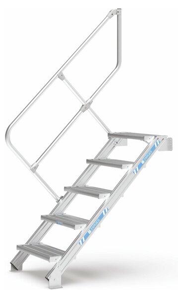 Scala con ringhiera 45 N. 600 mm Larghezza gradini 0,83 m Altezza