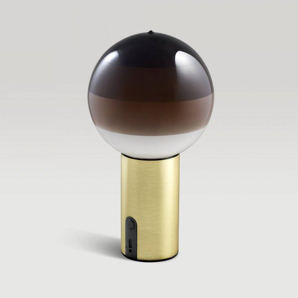 MARSET Lampada da tavolo di design Dipping Light, dimmerabile, Marrone / Ruggine, Soggiorno / Sala da pranzo, Vetro, Design, Lampada da tavolo