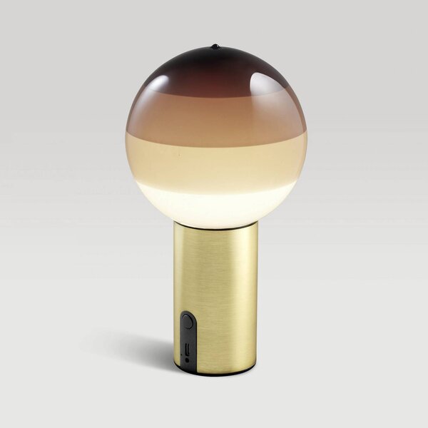 MARSET Lampada da tavolo di design Dipping Light, dimmerabile, Marrone / Ruggine, Soggiorno / Sala da pranzo, Vetro, Design, Lampada da tavolo