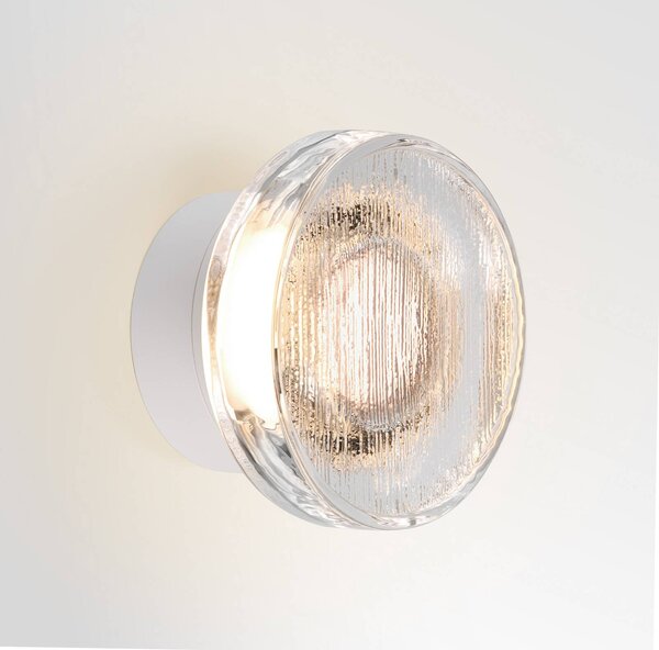 MARSET Applique da esterni a LED Roc, dimmerabile, Bianco / Opale, Alluminio, Design, Applique LED da esterni