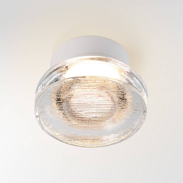MARSET Applique da esterni a LED Roc, dimmerabile, Bianco / Opale, Alluminio, Design, Applique LED da esterni