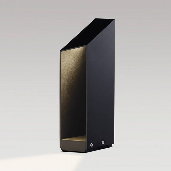 MARSET lampioncino LED Domus, altezza 37 cm, nero, alluminio dimmerabile, Nero, Alluminio, Design, Lampada LED da esterni
