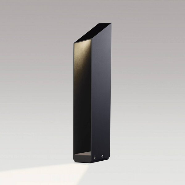 MARSET lampioncino LED Domus, altezza 55 cm, nero, alluminio dimmerabile, Nero, Alluminio, Design, Lampada LED da esterni