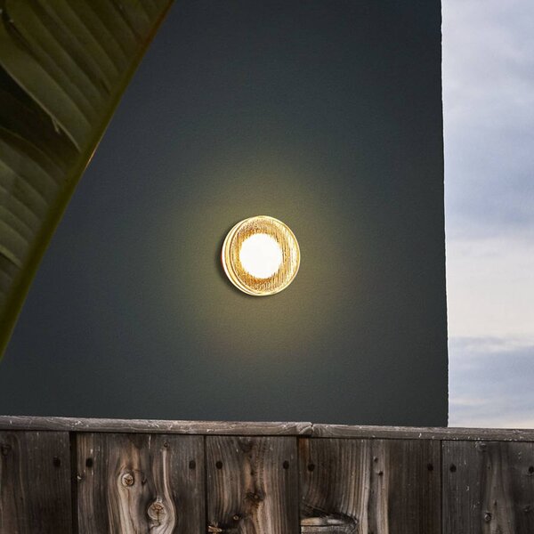 MARSET Applique da esterni a LED Roc, dimmerabile, Bianco / Opale, Alluminio, Design, Applique LED da esterni