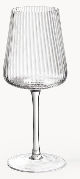 Set di 4 bicchieri vino rosso fatto a mano con struttura millerighe Cami