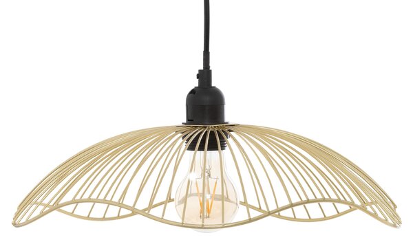 Lampada a sospensione GALT, diametro 34 cm, con paralume in filo metallico