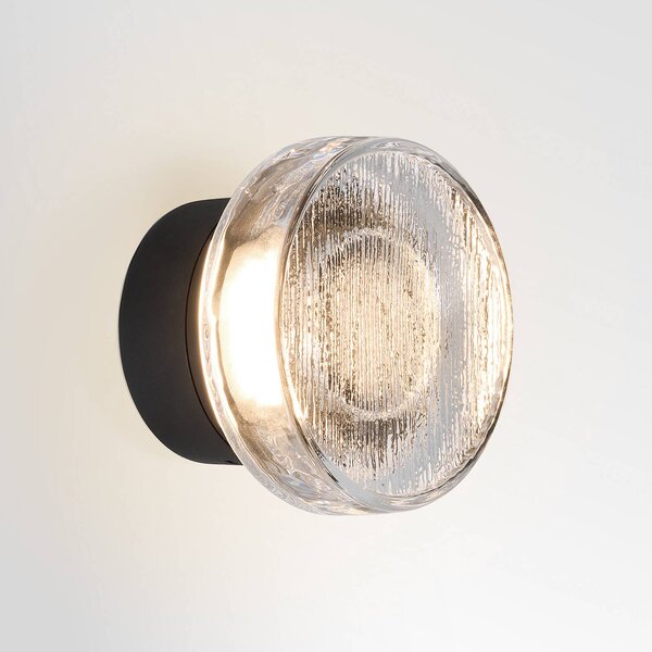 MARSET Applique da esterni a LED Roc, dimmerabile, Nero, Alluminio, Design, Applique LED da esterni