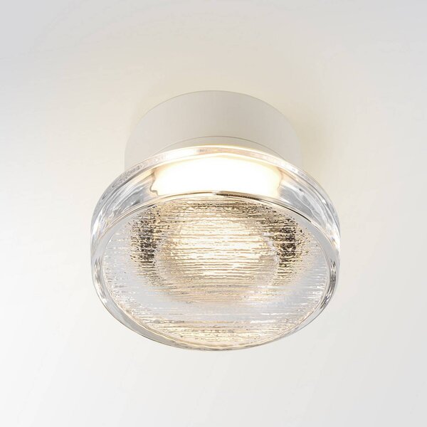MARSET Applique da esterni a LED Roc, dimmerabile, Bianco / Opale, Alluminio, Design, Applique LED da esterni