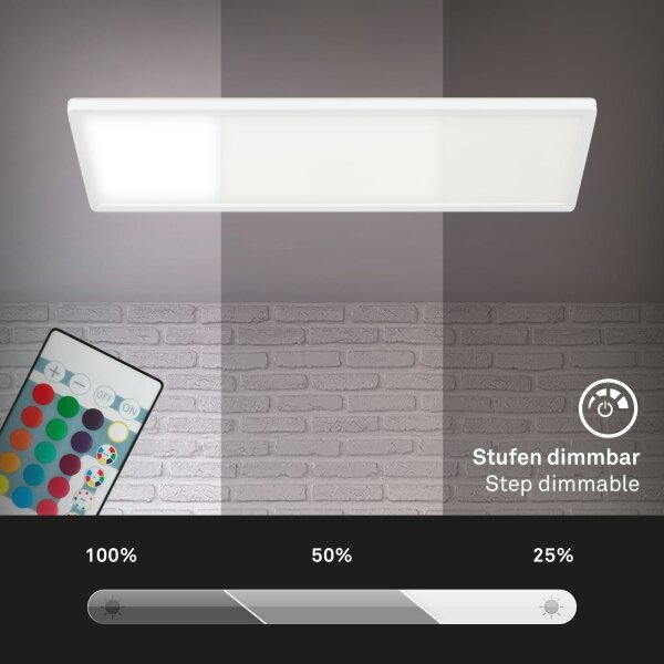 Briloner 7404-016 - Pannello LED RGBW dimmerabile a montaggio superficiale LED/22W/230V 4000K + telecomando