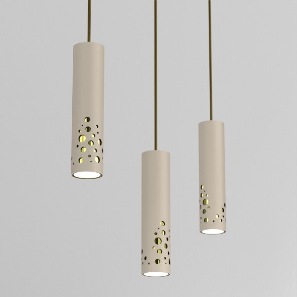 Lampadario a cavo ALTRO 3xGU10/8W/230V beige