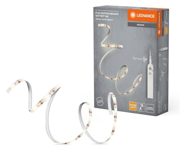 Ledvance - Striscia LED con sensore di movimento FLEX 2m LED/3,6W/4xAA