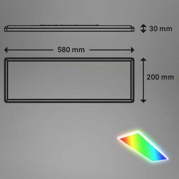 Briloner 7404-016 - Pannello LED RGBW dimmerabile a montaggio superficiale LED/22W/230V 4000K + telecomando