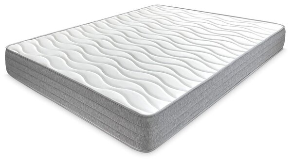 Materasso viscoelastico 140 x 200 cm con rivestimento in tessuto adatto per l'inverno e l'estate