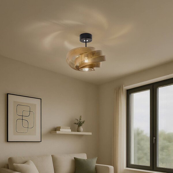 Plafoniera soffitto Vento Domiluce, dimmerabile, Ottone / Oro, Soggiorno / Sala da pranzo, Metallo, Moderno, Plafoniera