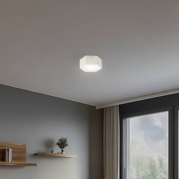 Plafoniera a LED Libre Argon, Bianco / Opale, Soggiorno / Sala da pranzo, Metallo, Plafoniera LED