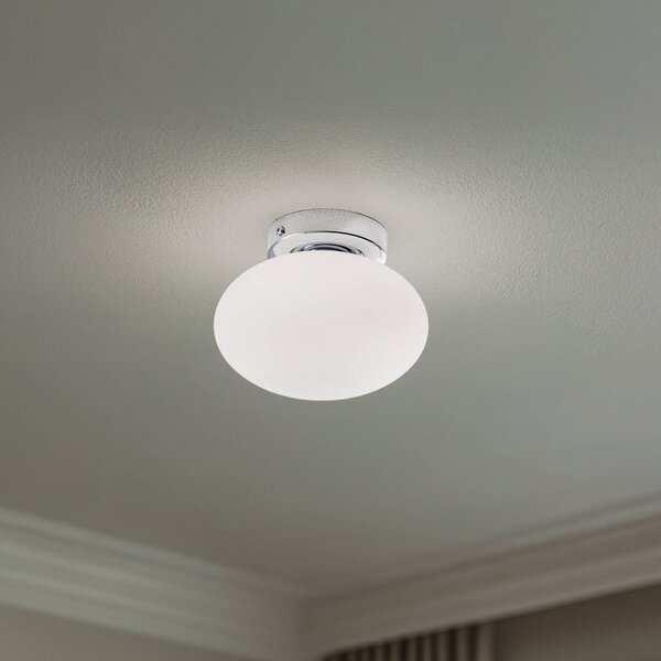 Plafoniera soffitto Ufo Domiluce, dimmerabile, Bianco / Opale, Soggiorno / Sala da pranzo, Vetro, Moderno, Plafoniera