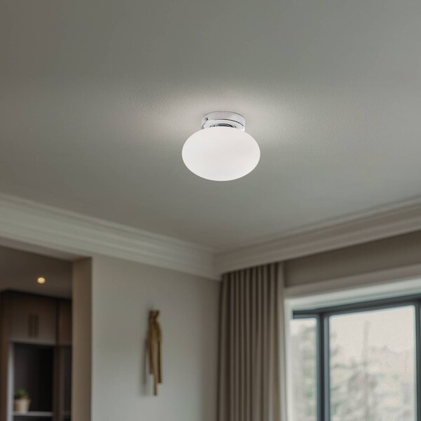 Plafoniera soffitto Ufo Domiluce, dimmerabile, Bianco / Opale, Soggiorno / Sala da pranzo, Vetro, Moderno, Plafoniera