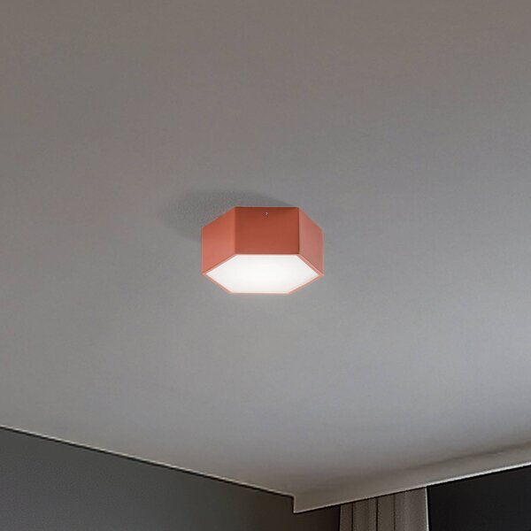 Plafoniera a LED Libre Argon, Terracotta, Soggiorno / Sala da pranzo, Metallo, Plafoniera LED