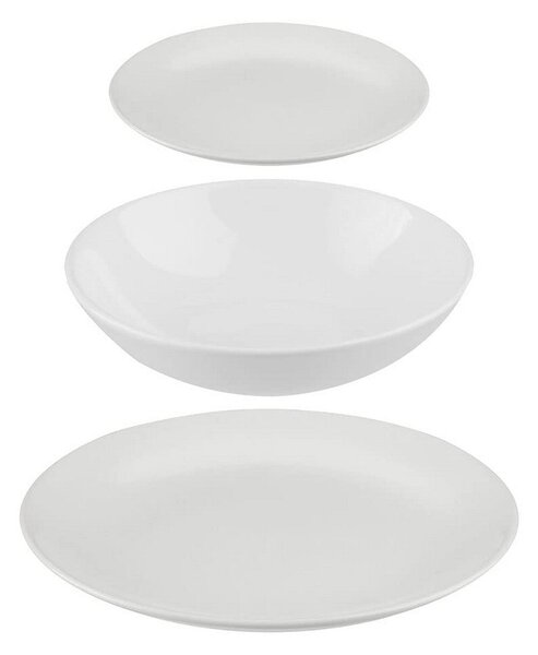 Servizio di Piatti Secret de Gourmet Ceramica Bianco (18 Pezzi)