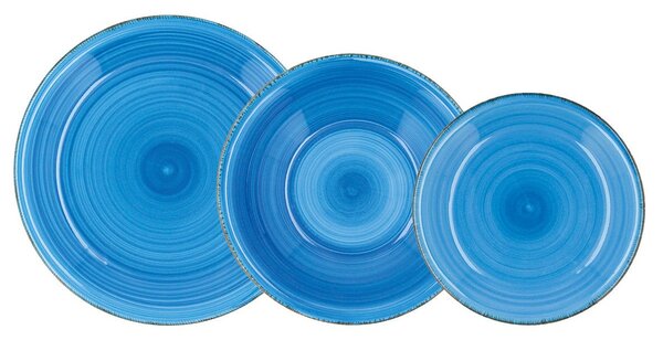 Servizio di Piatti Quid Ceramica Azzurro servizio di piatti (18 Pezzi)