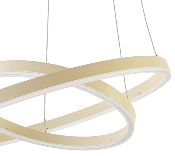 Lampada a sospensione Albiona Arcchio, dimmerabile, Crema / Ambra, Cucina, Metallo, Moderno, Lampada a sospensione
