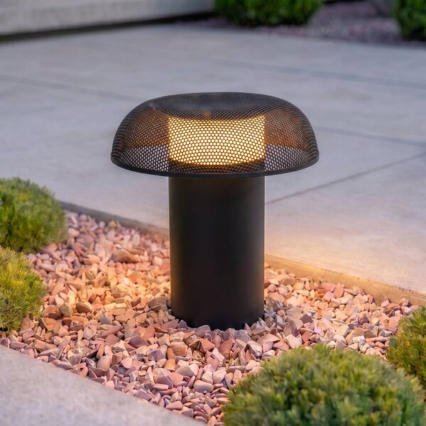 Lucande, lampione a LED MAILE, 40 cm, antracite, IP65 Maile Lucande, Nero, Alluminio, Design