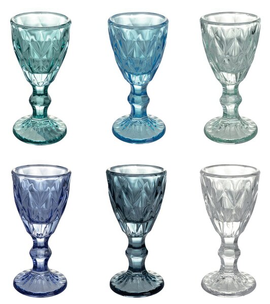 Bicchieri set 6 Liquorini, Limoncino in Vetro Trasparente PRIMA PROVENCE 45 ml diametro 5 x h10,5 cm, capacit� lavabili in lavastoviglie in scatola regalo