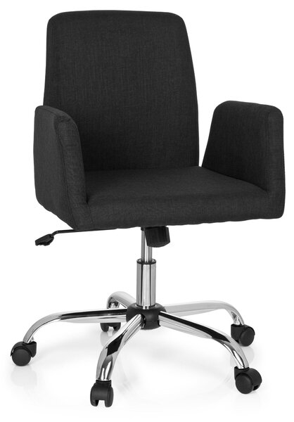 Hjh OFFICE Sedia da ufficio per l'home office FLOW Sedia da scrivania con braccioli in tessuto, girevole