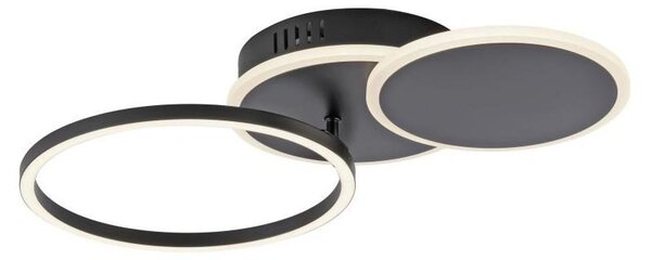 Lampada da soffitto a LED SEVENT 25,5 W 3000 K 1100 lm, metallo nero, dimensioni: 8,2 x 50 x 33,4 cm, IP20, Leuchten Direkt