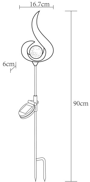 Globo 33465 - Lampada solare LED SOLAR LED/0,02W/3V 600mAh IP44 bronzo