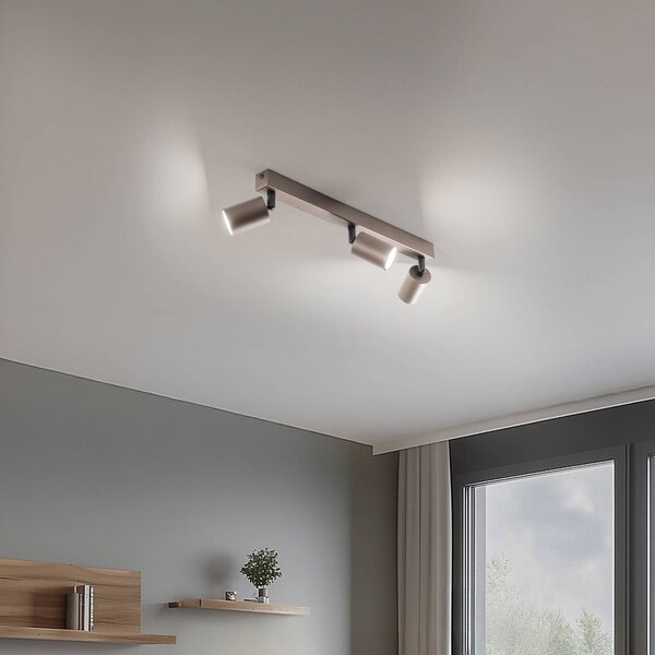 Faretto da soffitto Top, regolabile, marrone, lineare a 3 luci Top TK Lighting, dimmerabile, Marrone / Ruggine, Soggiorno / Sala da pranzo, Metallo, Moderno, Faretto