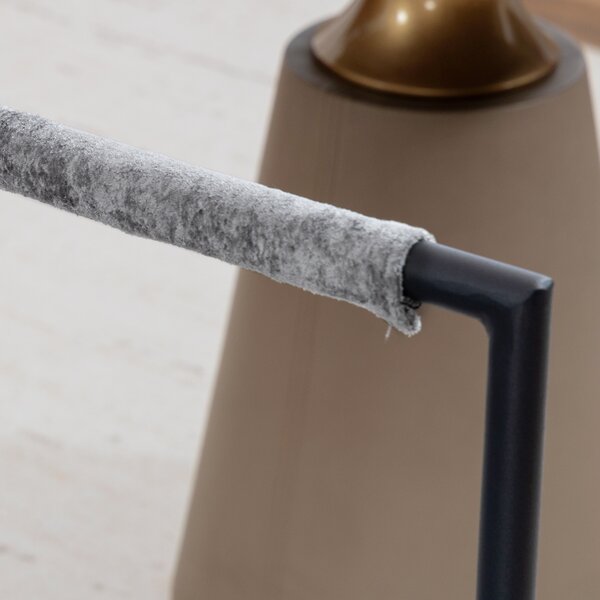 HOMCOM Poltrona da salotto, imbottita in velluto, seduta ampia e struttura in acciaio, 77x91x80cm, Grigio | Aosom Italy