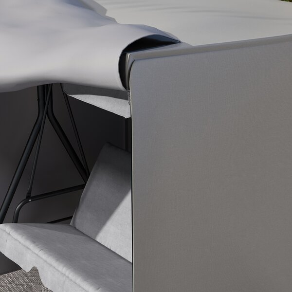 Outsunny Copertura per Dondolo da Giardino con Cerniera Copertura per Mobili da Esterno 177x114x152 cm Grigio | Aosom Italy