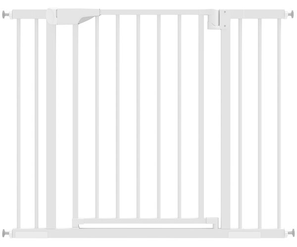 PawHut Cancellino di Sicurezza per Bambini e Animali, Chiusura Automatica e Montaggio a Pressione, 76-103x76 cm, Bianco | Aosom Italy