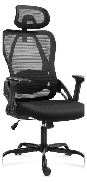 MARK ADLER Manager 2.9 Black | Sedia da ufficio ergonomica | Supporto lombare e poggiatesta regolabile