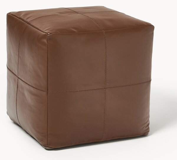 Pouf in pelle fatto a mano Raven