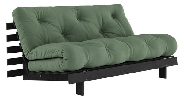 Divano letto verde 160 cm Roots Black Night - Karup Design