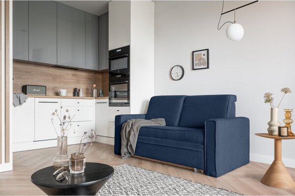 Divano letto blu scuro 168 cm Lucky Lucy - Miuform