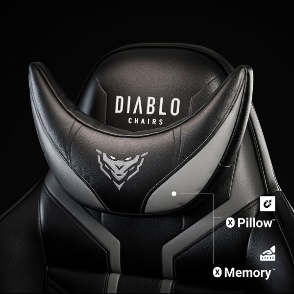 Sedia da gaming Diablo X-Ray 2.0 King Size: Nero e Grigio