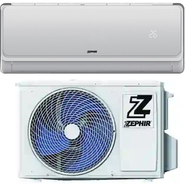 Zephir Climatizzatore 12000 Btu Inverter Monosplit Condizionatore con Pompa di Calore Classe A++/A+ R32 (Unit Interna + Unit Esterna) - ZAB 12000