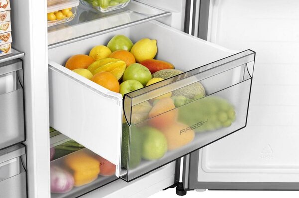 Hisense Frigorifero Americano Side by Side Capacit 541 Litri Classe energetica E Raffreddamento No Frost colore Grigio - RS3P558NMIE
