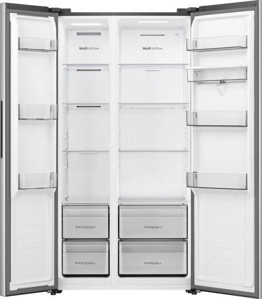 Hisense Frigorifero Americano Side by Side Capacit 541 Litri Classe energetica E Raffreddamento No Frost colore Grigio - RS3P558NMIE