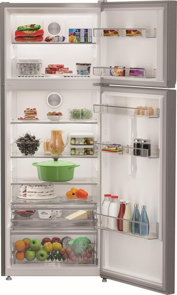 Hotpoint Ariston Frigorifero Doppia Porta Capacit 406 Litri Classe energetica E Raffreddamento No Frost colore Titanium Inox - HPD2 4402 XP4E