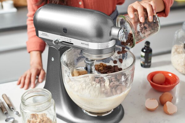 KITCHENAID Impastatrice Planetaria Capacit Ciotola 4.8 Litri Potenza 300 Watt colore Argento - 5KSM185PS Artisan Premium