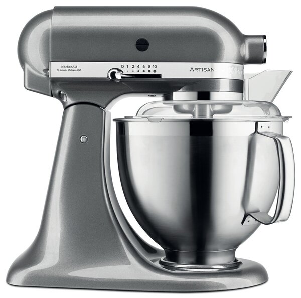 KITCHENAID Impastatrice Planetaria Capacit Ciotola 4.8 Litri Potenza 300 Watt colore Argento - 5KSM185PS Artisan Premium