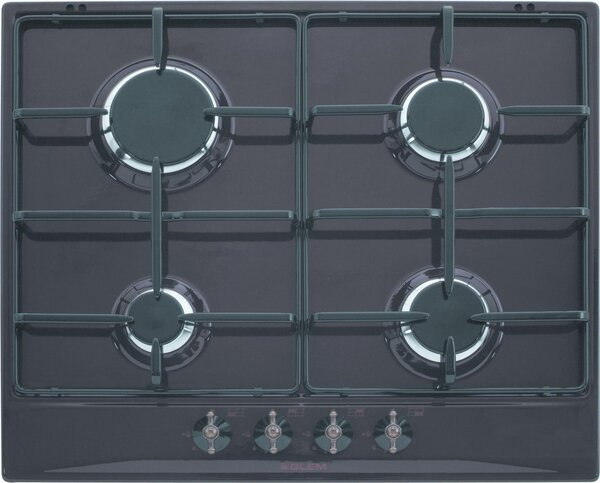 Glem Gas Piano Cottura 4 Fuochi a Gas Larghezza 60 cm colore Antracite - GT64AN