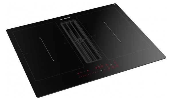 Faber Piano Cottura a Induzione con Cappa Integrata Aspirante 4 Fuochi Larghezza 60 cm in Vetro colore Nero - 340.0627.228 GALILEO SMART BK F600