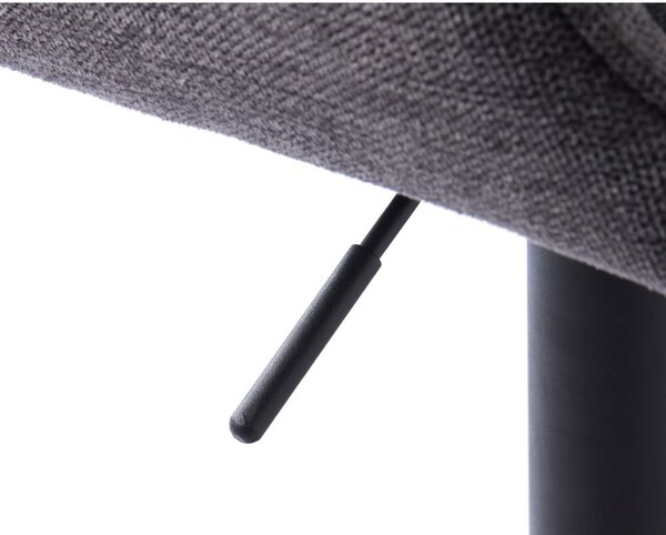 Sgabello da bar grigio scuro con altezza regolabile Nolan - Unique Furniture