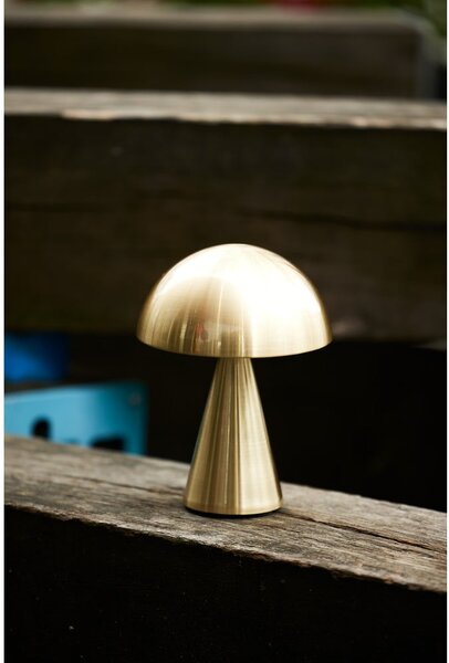 Lampada da tavolo a LED dimmerabile in oro (altezza 20 cm) Mush - Hübsch