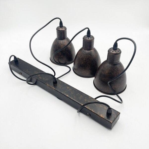 Brilagi - Lampadario LED a sospensione su cavo RIDDY 3xE27/60W/230V rame/patina